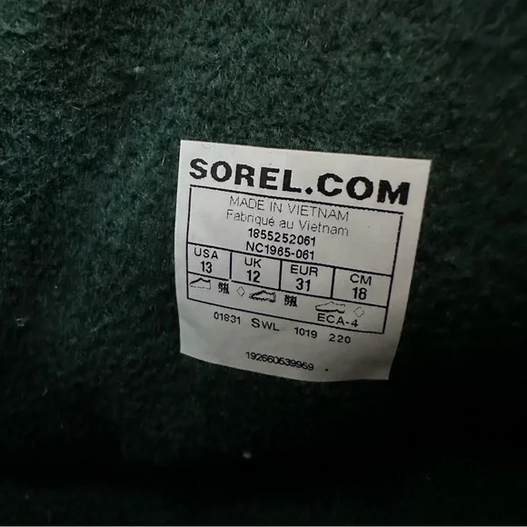 Sorel Kids Snow Boots Pink Gray Waterproof Insulated Adjustable Strap Size 13 - Picture 7 of 8